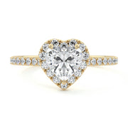 1.50 CT Heart Cut Lab Grown Diamond Engagement Ring Mapple Gems
